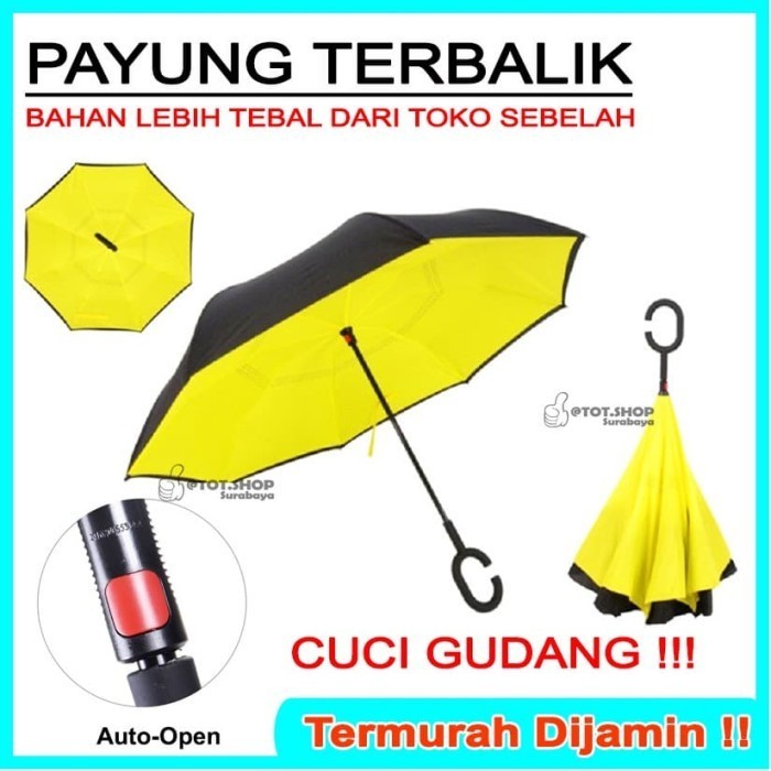 OTOMATIS PAYUNG MOBIL / PAYUNG TERBALIK / REVERSED UMBRELLA TEBAL