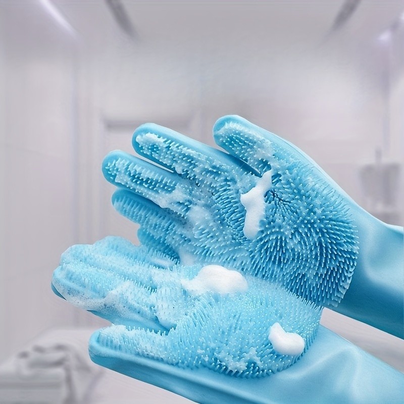 Pet Dog Bath Gloves, Pet Brush Silicone Bath Massage Brush, Dog Rubbing Bath Supplies