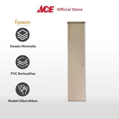 KirimLgSg-Ace Forhom 40X180 cm Venetian Blind - Krem Malt Tirai Penutup Jendela Kerai Hordeng Pengha
