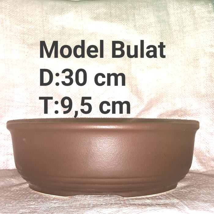 pot bonsai keramik bulat 30cm