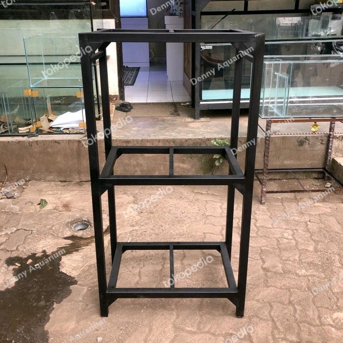 RAK AQUARIUM BESI HOLO 4X4 UKURAN 60x40cm 3 SUSUN