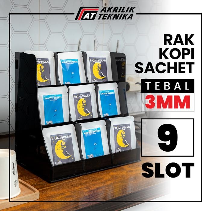 RAK / KOPI SACHET / / DISPL ORGANIZER AKRILIK / SNACK 9 SLOT