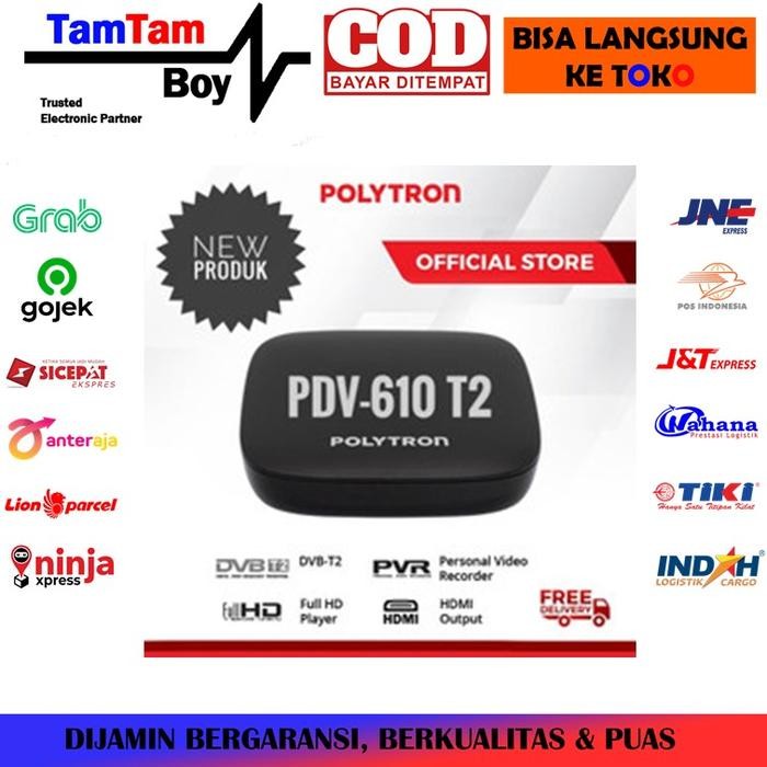 Set Top Box TV Digital STB Polytron PDV-610 T2 DVB-T2 DVBT2 UHF SNI