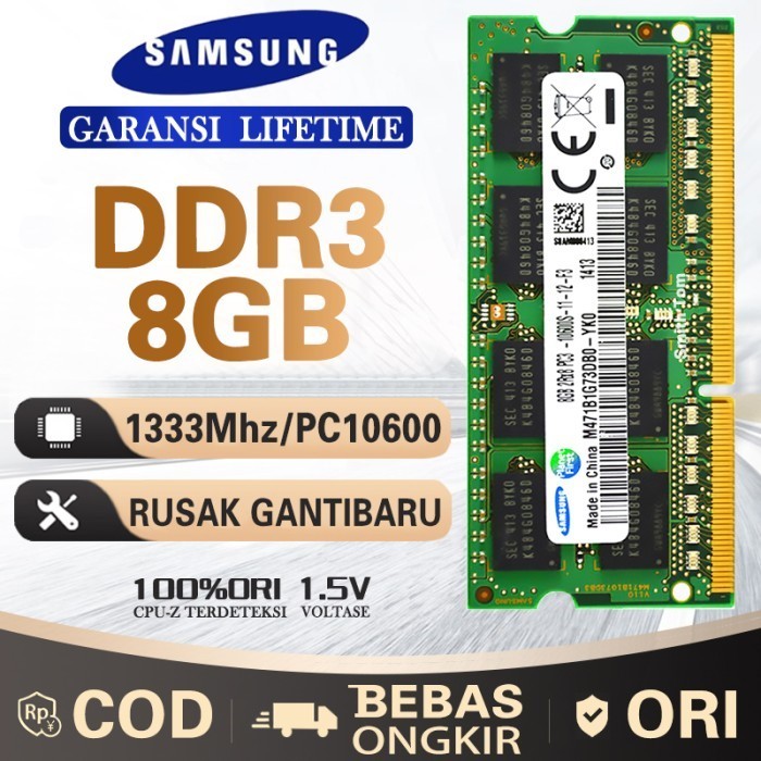 [Expert] Ram laptop SAMSUNG SODIMM 8GB DDR3 10600/ DDR3-1333 8G sodim