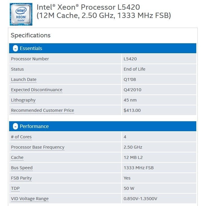 [Expert] Xeon L5420 LGA 775 quad core