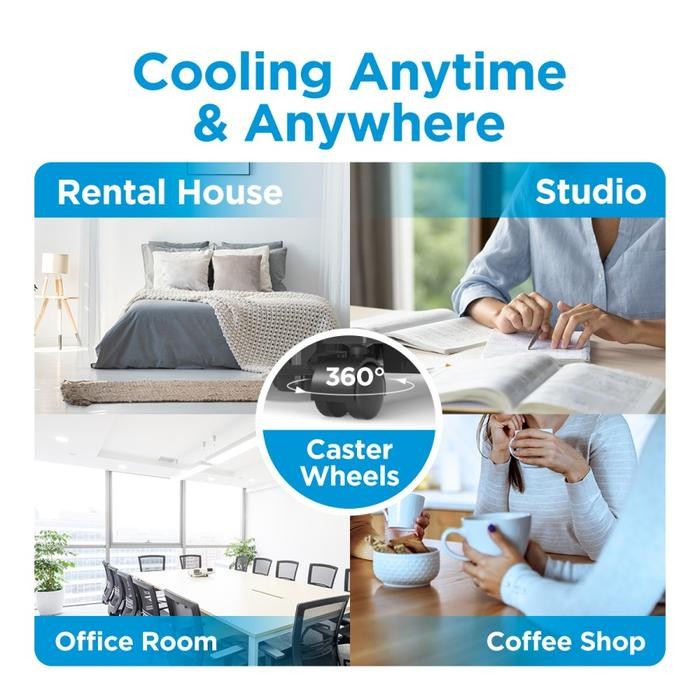 MIDEA MPHA05CRN7 AC PORTABLE 1/2 PK HEPA FILTER FREON REMOTE CONTROL