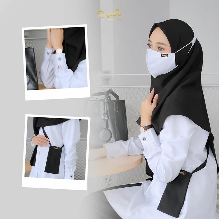 Gamis Hitam Putih Toyobo Seragam Dinas Hitam Putih Original by Riyani