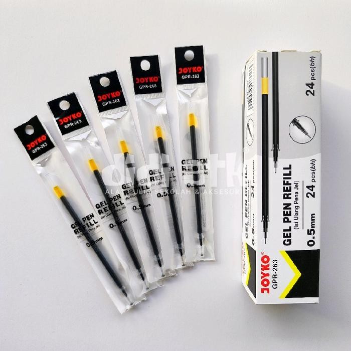 

Ready JT Isi Ulang Pulpen Jel Joyko GPR-263 0.5mm Reffil Gel Pen 1 Pak (Isi 24 Pcs) - Pena Tinta