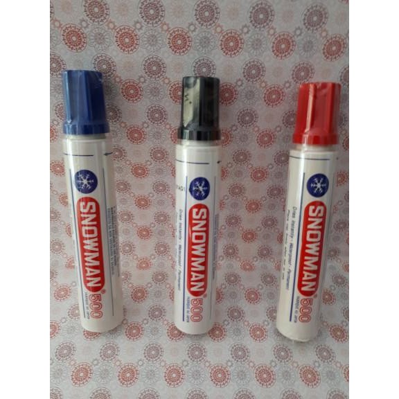 

Ready JT Spidol Permanent Snowman Jumbo 500/Spidol Snowman Marker Besar 500 Merah Stationery