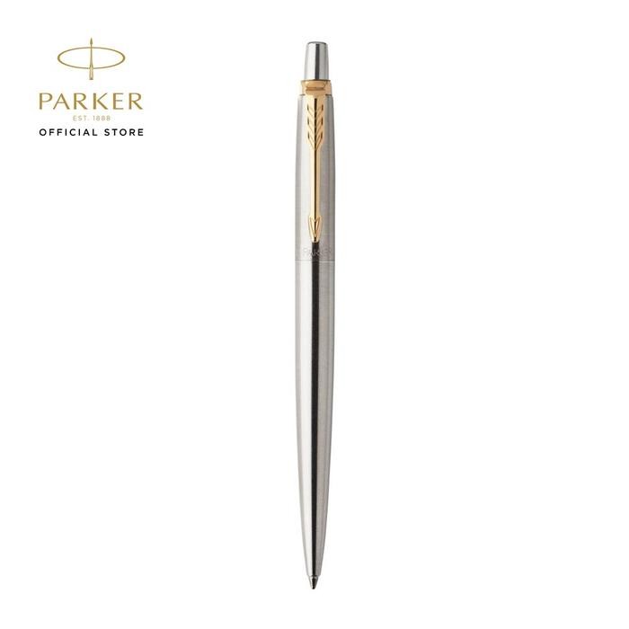 

Ready JT Parker Jotter Stainless Steel Gold Trim Ballpoint