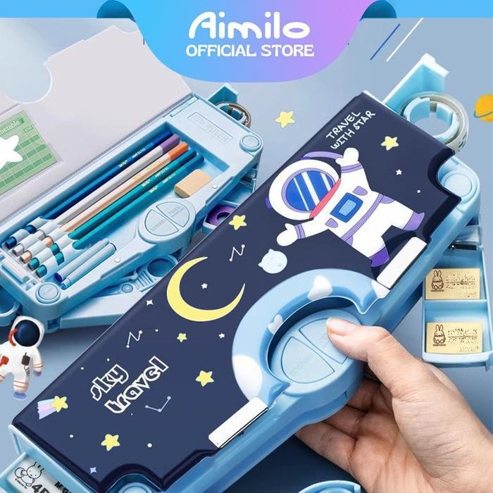 

Gilang_Store [READY] Aimilo Tempat Pensil Multifungsi Kotak Pensil Anak Lengkap Peruncing Gunting