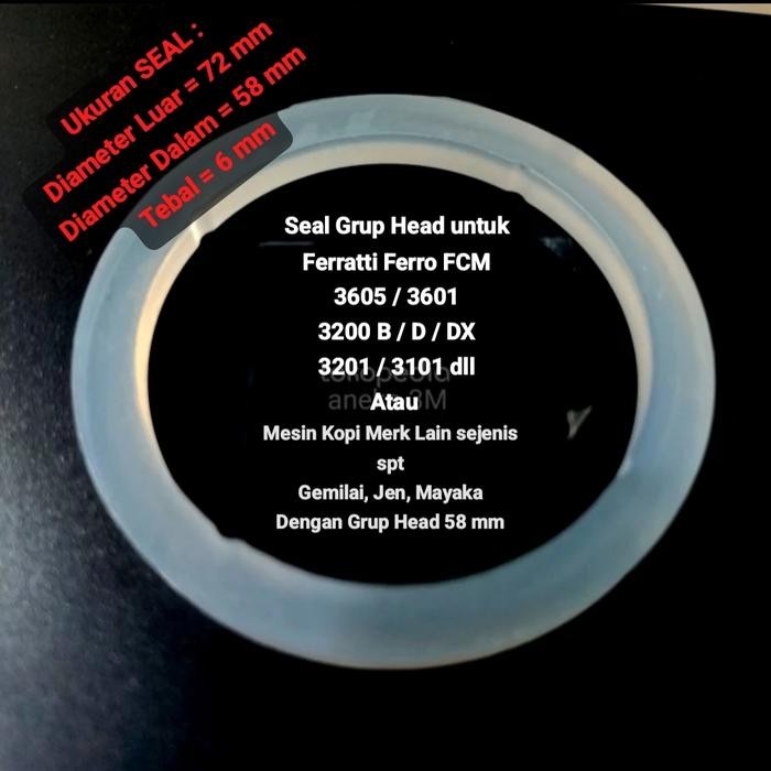 GRUP HEAD SEAL mesin kopi FERRATTI FERRO FCM 3605/01,3200D/B,3201/3101