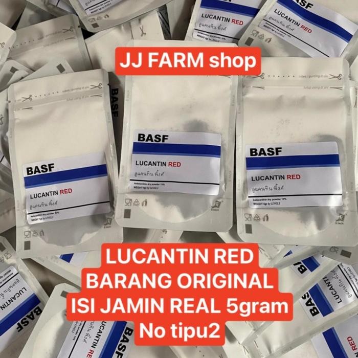 Pawretty- LUCANTIN RED BASF GERMANY 5gram jaminan asli pewarna ikan merah strong