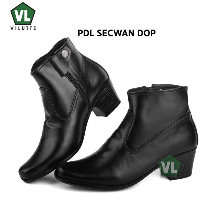 [Exclusive] Sepatu Pdh Pdl Polwan Secwan - Sepatu Boots Satpam Wanita