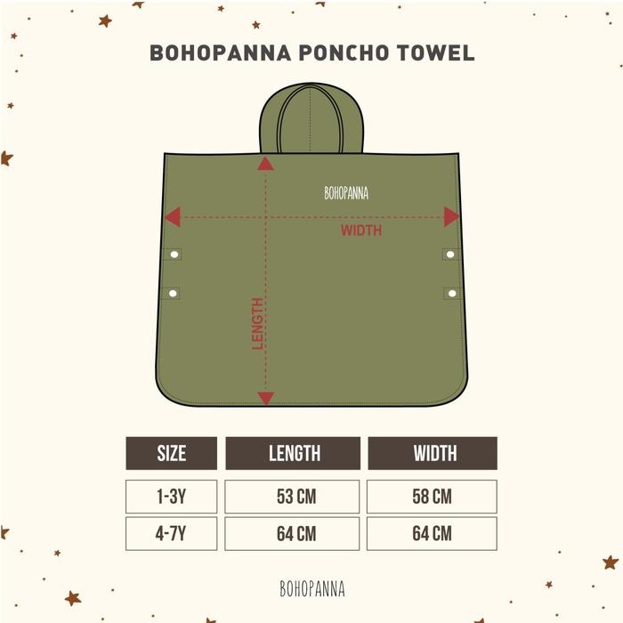 BOHOPANNA - PONCHO TOWEL - HANDUK ANAK