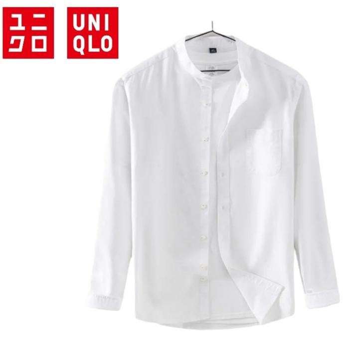 UNIQLO KEMEJA PUTIH PANJANG SHANGHAI PRIA SLIMFIT