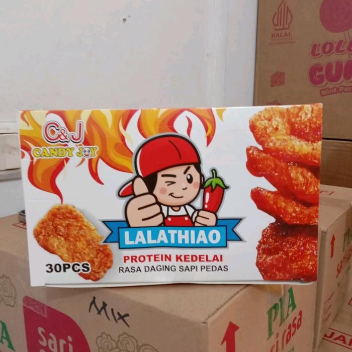

Peno_Hay LALATHIO PUTIH (1 BOX @30 PCS) C&J Lathio Rasa Daging Sapi Pedas, BPOM. Food
