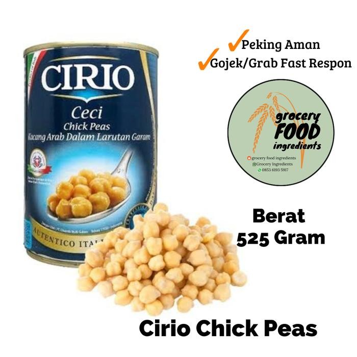 

Chick Peas CIRIO / Kacang Arab / White Cole / Garbanzo - 525 Gram