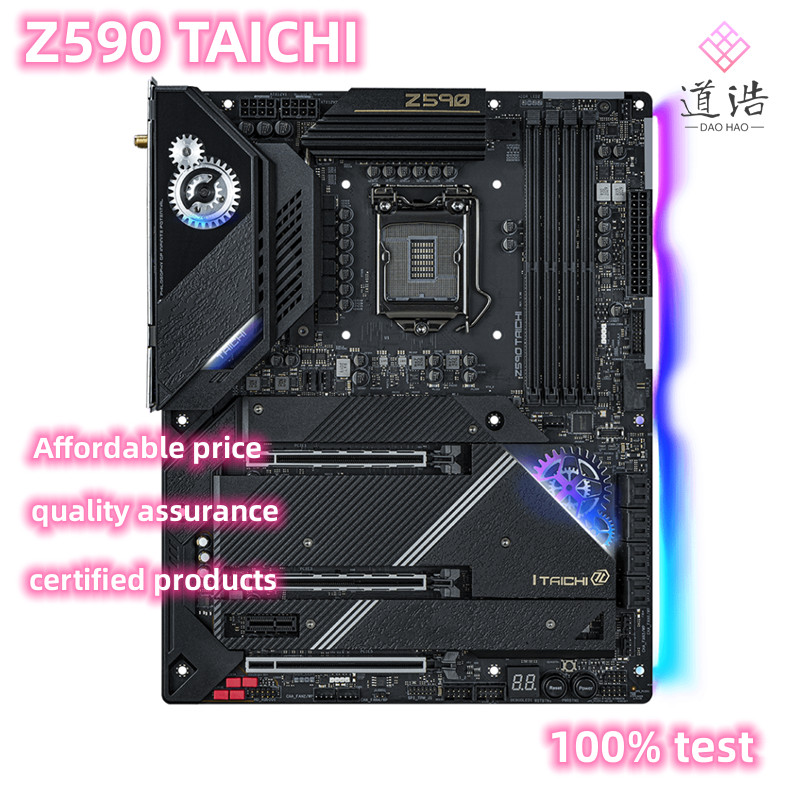 For Asrock Z590 TAICHI Motherboard 128GB HDMI M.2 LGA 1200 DDR4 ATX Z590 Mainboard 100% Tested Fully