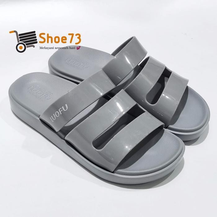 Luofu E 22 - E01Sw Size 36-40 Sandal Selop Jelly Wanita Sendal Kokop Cewek Impor