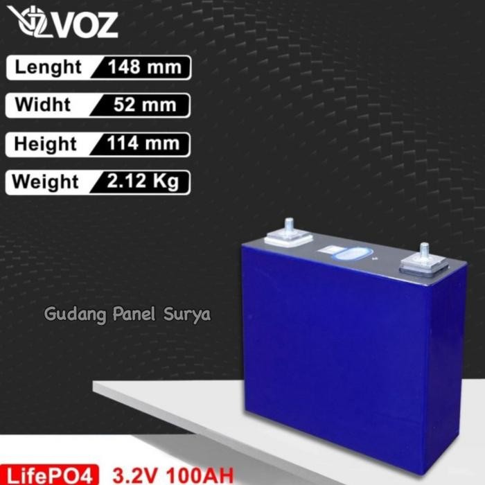 BATTERY LITHIUM VOZ AKI LITHIUM 3.2V 100AH PRISMATIC 3,2V 100AH