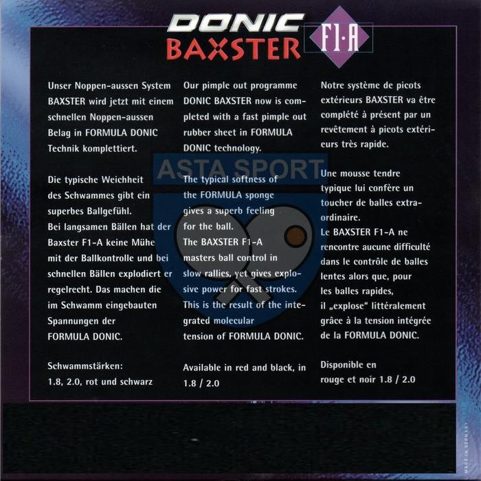 Donic Baxster F1A Karet Bintik Serang Pingpong Tenis Meja
