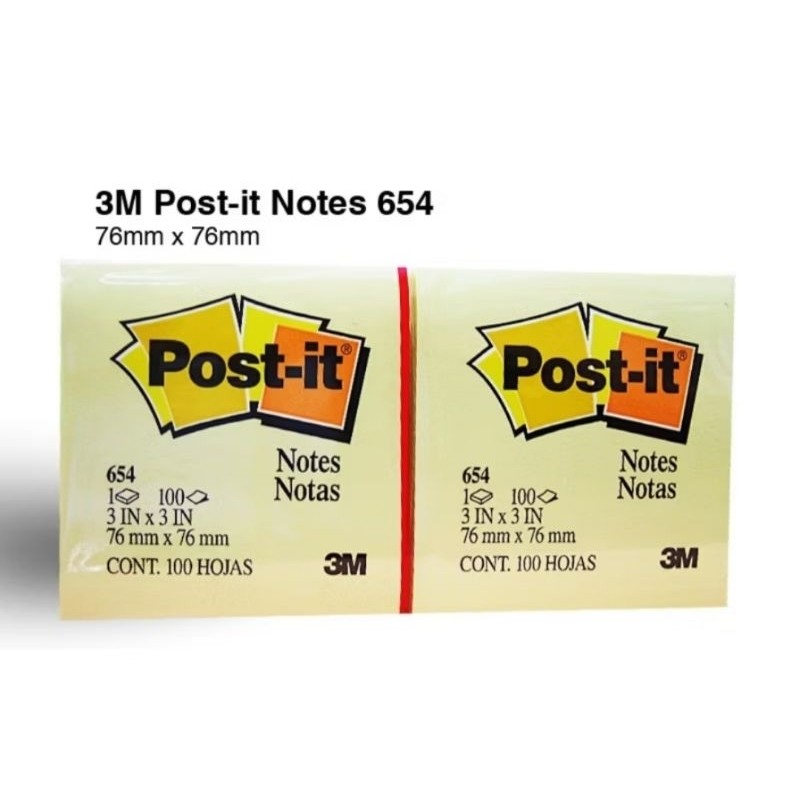 

Sticky Note Post it 3M 654 5CY Yellow 5 Pad (500 Lembar)