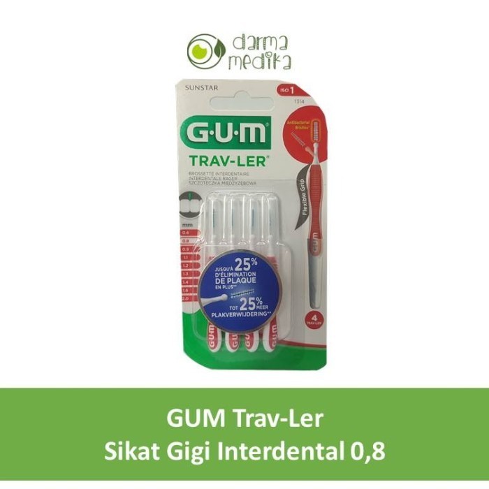 sikat gigi interdental ortodonti sikat gigi behel merk GUM murah