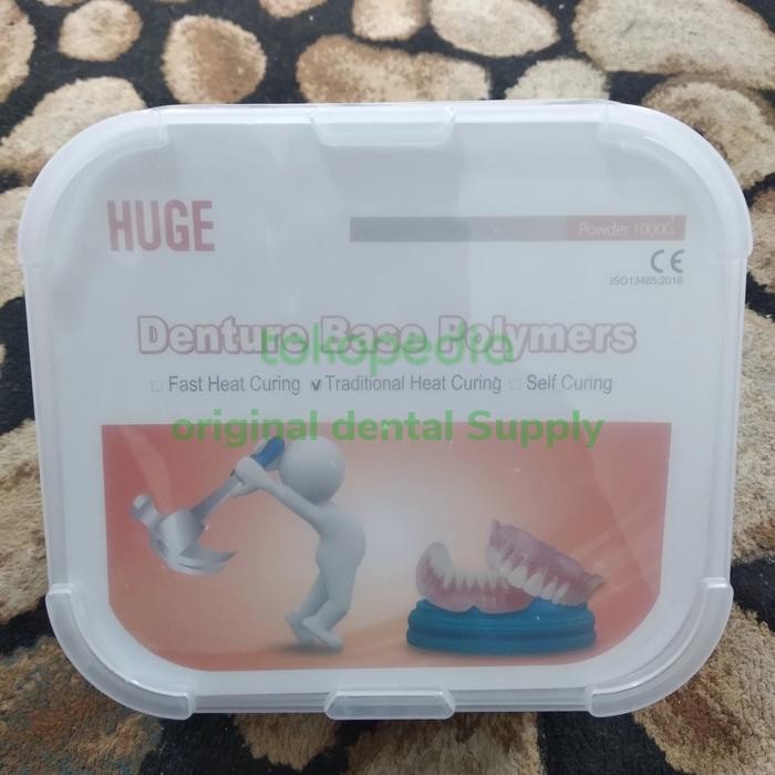 Denture base polymers Powder HUGE Hot Curing Bubuk gigi palsu direbus
