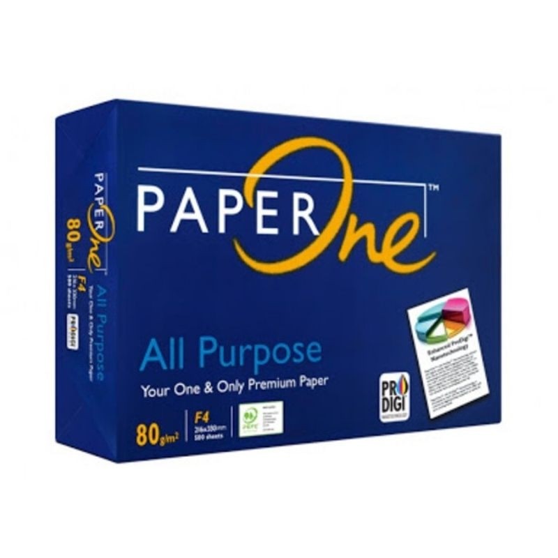 

Kertas HVS F4 80 Gram Paper One 1 Rim 500 Lembar