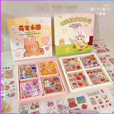 

(100 Lembar/Pack) Stiker Motif Kartun Korea Lucu Anti Air Dekorasi Handbook Scrapbook DIY