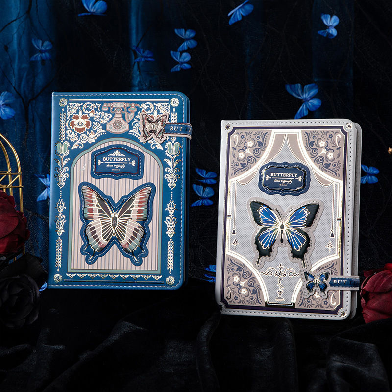 

Magnetic Notebook Butter & Fly / Buku Diary PU Leather Buku Tulis 0796