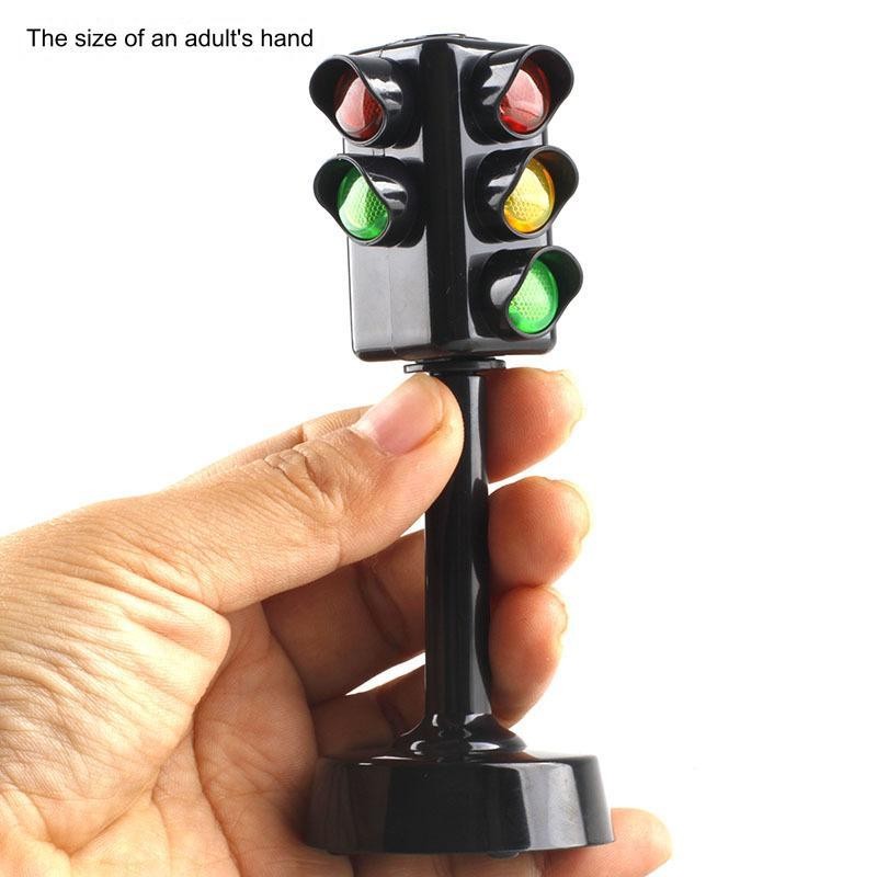 Mainan Traffic light lampu lalu lintas Lampu merah Lampu Hijau bisa menyala dengan baterai