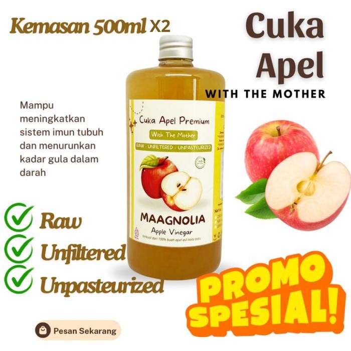

Cuka Apel Maagnolia 1000ml Premium With Mother