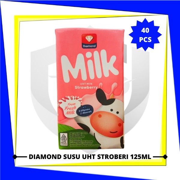 

(Expert) DIAMOND Susu UHT Stroberi 125ml x 40 pcs (1 Karton)