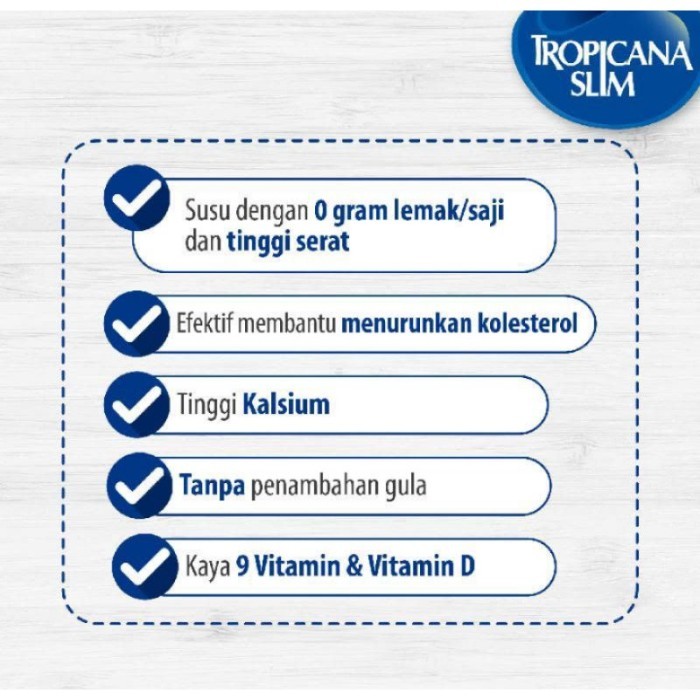 

(Expert) Tropicana Slim All Variant Skim Milk Low Fat dan High Fiber Milk Chocolate 500gr