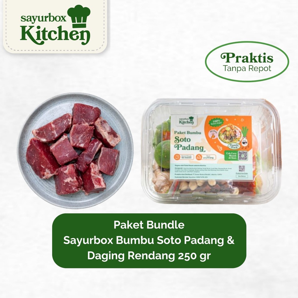 

Paket Bundle Bumbu Soto Padang dan Daging Rendang Sayurbox Kitchen 1 pack