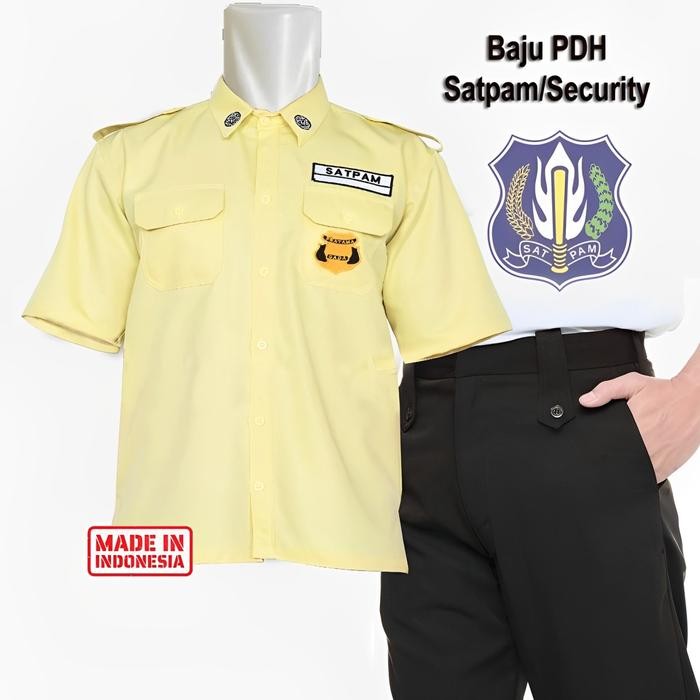 PROMO seragam satpam cream PDH celana security satpam krem pdl pdh baju cream krem seragam pdh pdl