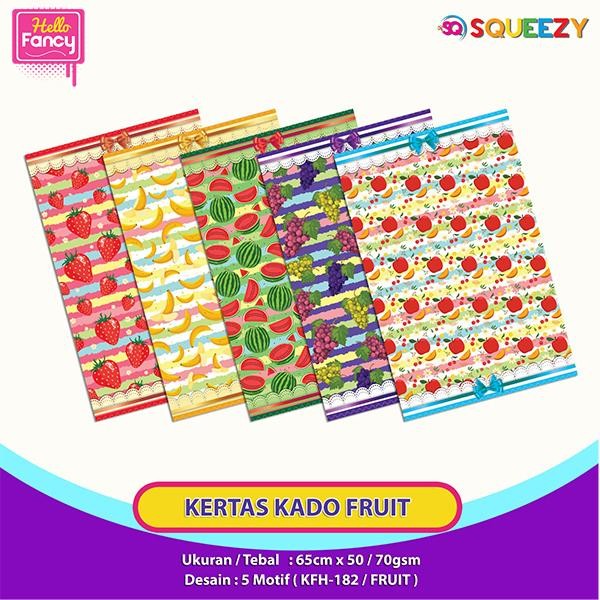 

Happy- Kertas Kado Squeezy isi 50 Lembar 5 Motif Campur 65 cm x 50 cm 70 gsm