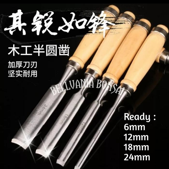 

Pahat Ukir Premium Bahan Baja Kuat Tajam 6mm 12mm 18mm 24mm
