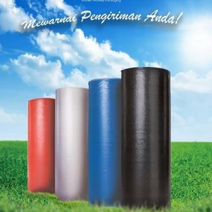 

Pesta- TERMURAH !! Bubble wrap Warna merah hitam biru putih GMP