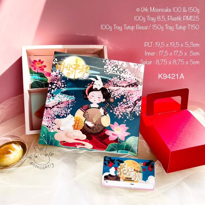 

Pesta- K9421 Kotak Mooncake isi 4 100gr dus Kue Premium Box