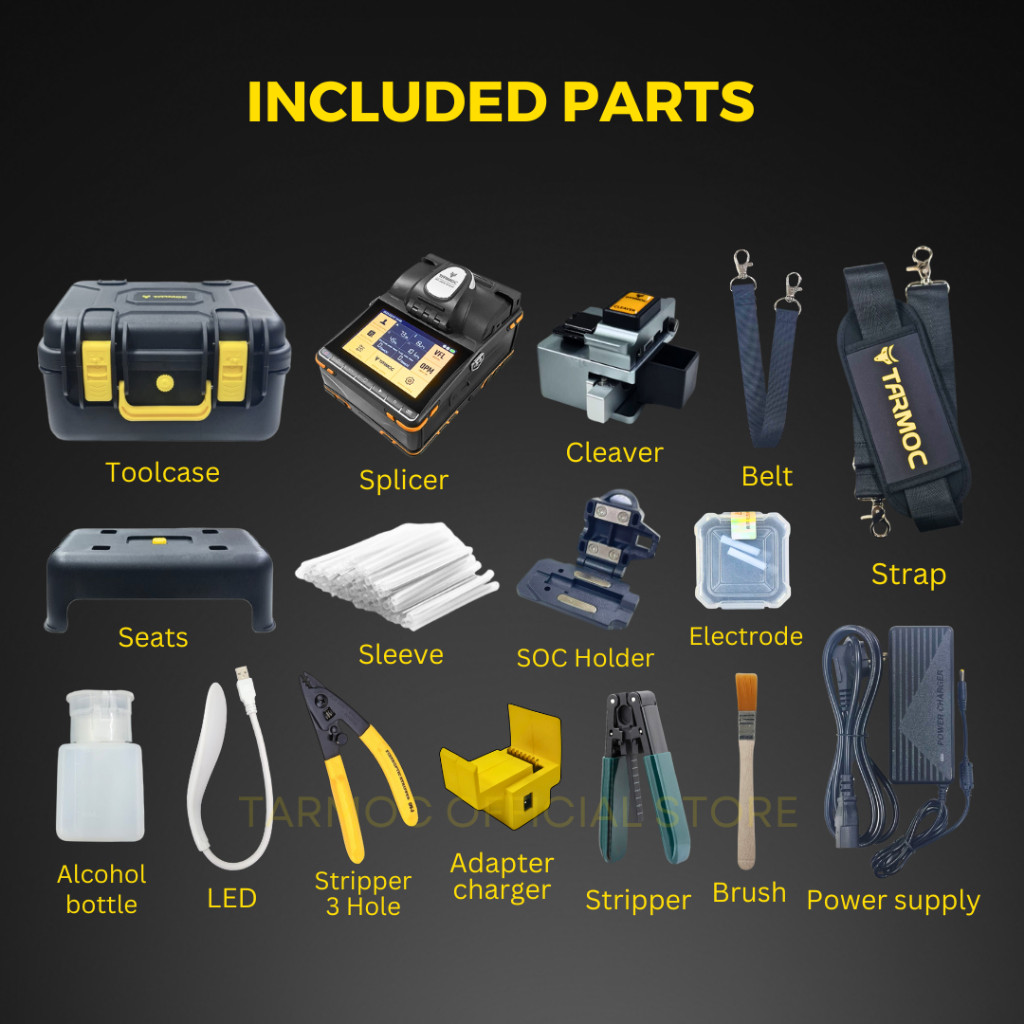 Tarmoc TFT-2822X-SPLICER Fiber Optic Splicer 6 Motor