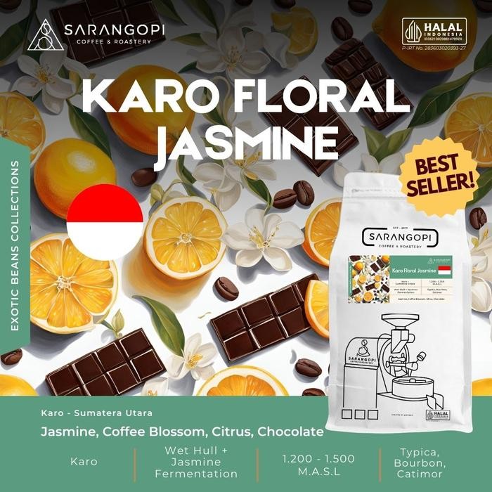 

Arabica Karo Floral Jasmine Coffee Filter Manual Brew V60 - Sarangopi Coffee Beans