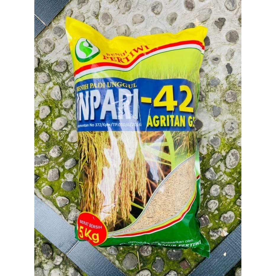 Benih padi unggul INPARI 42 AGRITAN GSR isi 5 kg dari benih pertiwi