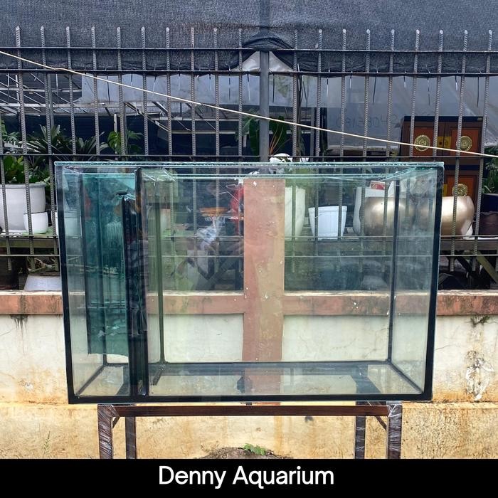 AQUARIUM KACA UKURAN 80x40x50cm FILTER SAMPING KACA 8mm FULL