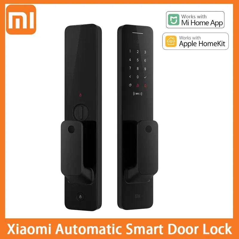 Xiaomi Automatic Smart Door Lock Biometric Fingerprint Nfc Security Smart Door Lock Work With Apple