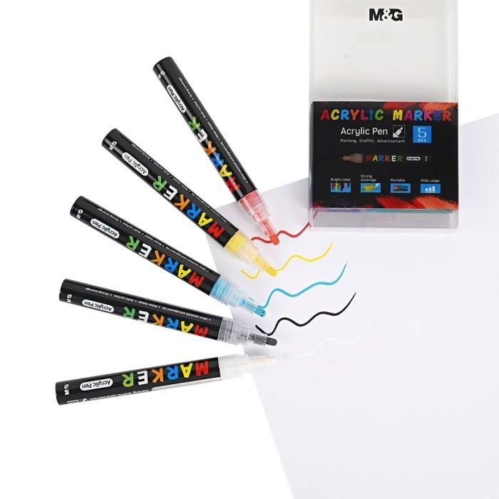 

M&G ACRYLIC MARKER SET / M&G SPIDOL AKRILIK SET ISI 5 / ISI 12 PCS