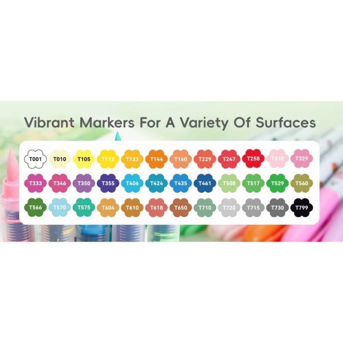 

ARRTX 36 COLORS ACRYLIC PAINT MARKERS BRUSH TIP LIQUID INK AACM-0936A