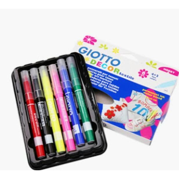 

SPIDOL UNTUK KAIN / KANVAS 6 WARNA GIOTTO DECOR TEXTILE